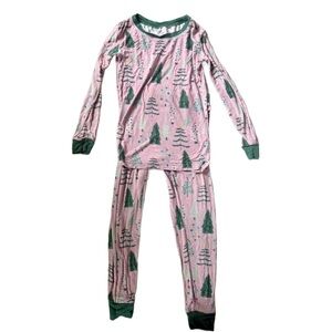 Little Sleepies Pink Twinkling Trees Pajama Set